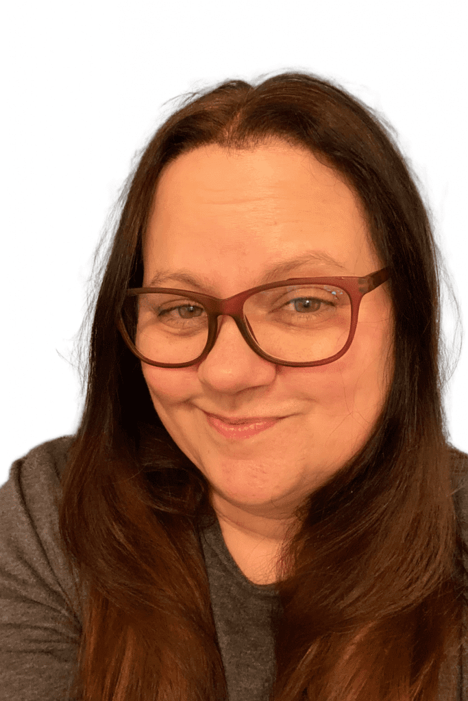 Shannah Holt with white background.