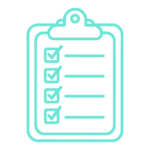 Clipboard with checkboxes in a light green.