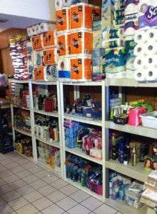 Storage room with stock from extreme couponing.